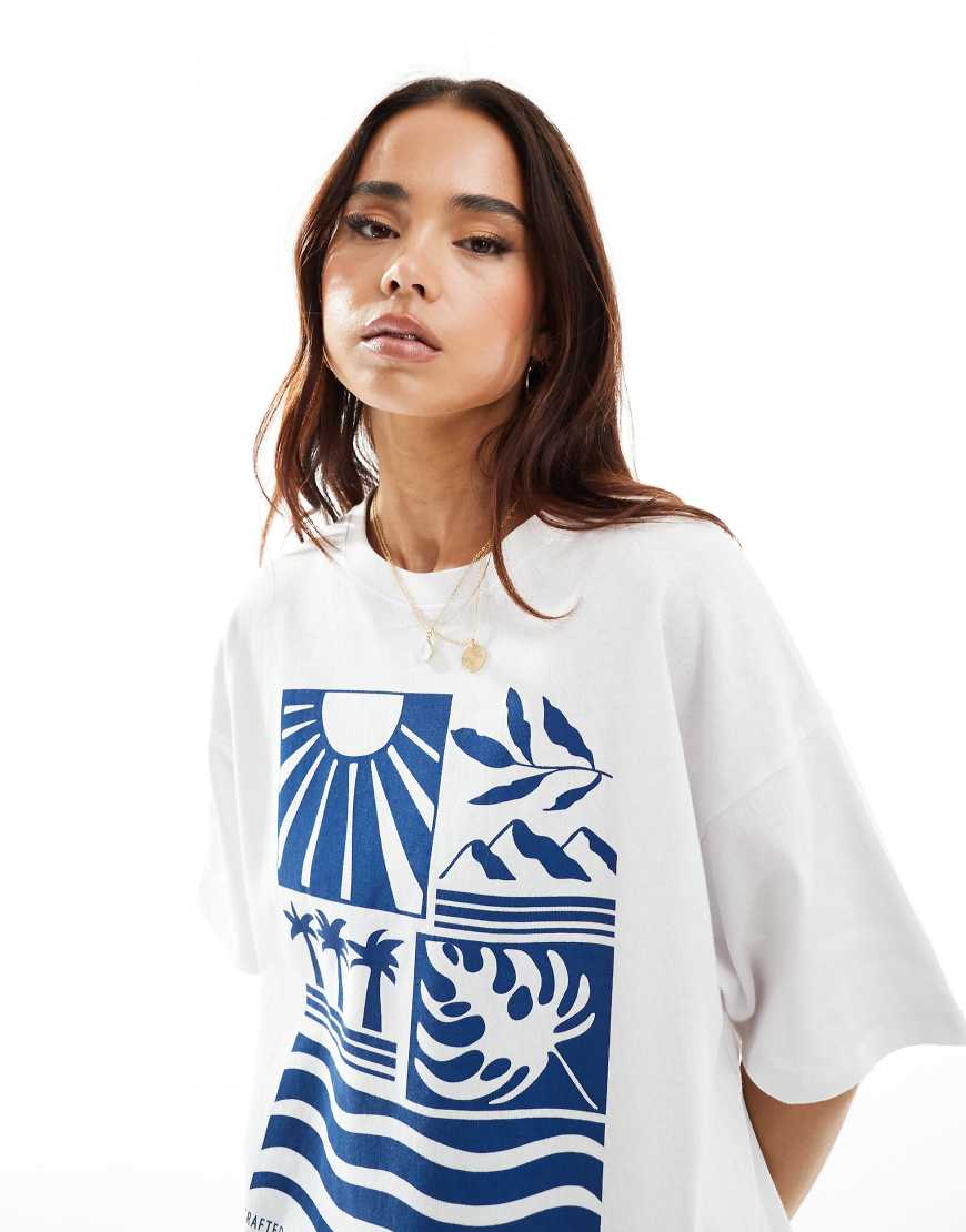 Ripcurl - Santorini Sun Heritage - T-Shirt in Weiß von Ripcurl