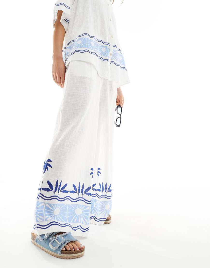 Ripcurl - Santorini Sun - Strandhose in Weiß mit Muster, Kombiteil Ripcurl - Santorini Sun - Strandhose in Weiß mit Muster, Kombiteil von Ripcurl