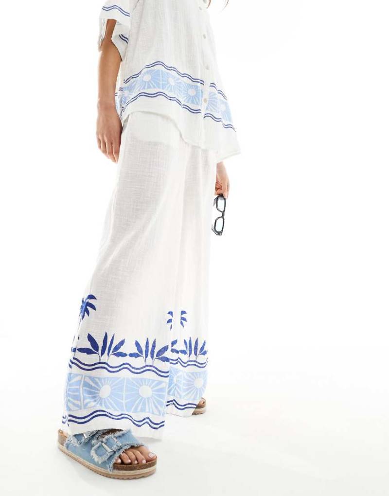 Ripcurl - Santorini Sun - Strandhose in Weiß mit Muster, Kombiteil von Ripcurl