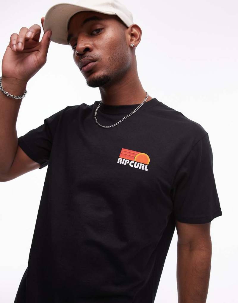 Ripcurl Surf Revival - T-Shirt in Schwarz mit geschichtetem Design von Ripcurl