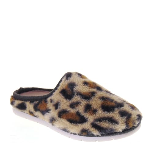 Riposella WB01BX Hausschuhe Haus Zimmer Damen Serena Tuch Sohle Gummi, braun, 36 EU Riposella WB01BX Hausschuhe Haus Zimmer Damen Serena Tuch Sohle Gummi, braun, 36 EU von Riposella