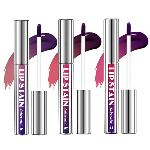 3 Stück Lippenstifte, Tattooflecken, Peel Off, Lippenfarbe, Lippenfarbe, wasserfest, langanhaltend, für Frauen von Riroenst