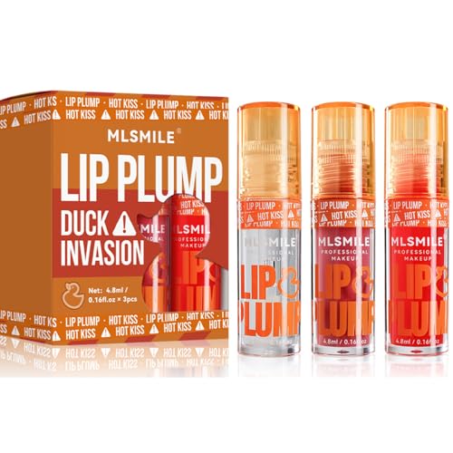 Riroenst 3 Stück Lip Plumper Gloss, feuchtigkeitsspendendes Lippenöl, hochpigmentierter aufpolsternder Lipgloss, Crystal Jelly Feuchtigkeitsspendendes Lippenöl, lang anhaltender frischer von Riroenst