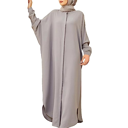 Damen Kleid Muslimisches Gebetskleid für Damen Muslimische Robe Langarm Einfarbig Gebet Abaya Kleid Islamischer Naher Osten Dubai Türkei Arabische Muslim Kaftan Kleid Für Ramadan von Risaho