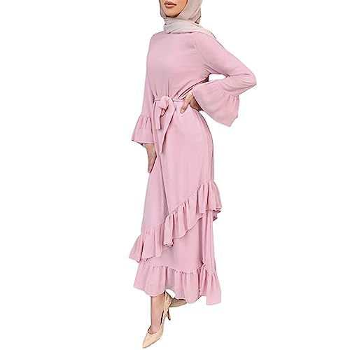 Damen Kleid Muslimisches Gebetskleid für Damen Muslimkleid Robe Langarm Einfarbig Gebet Abaya Kleid Islamischer Naher Osten Dubai Türkei Arabische Muslim Kaftan Kleid Für Ramadan von Risaho