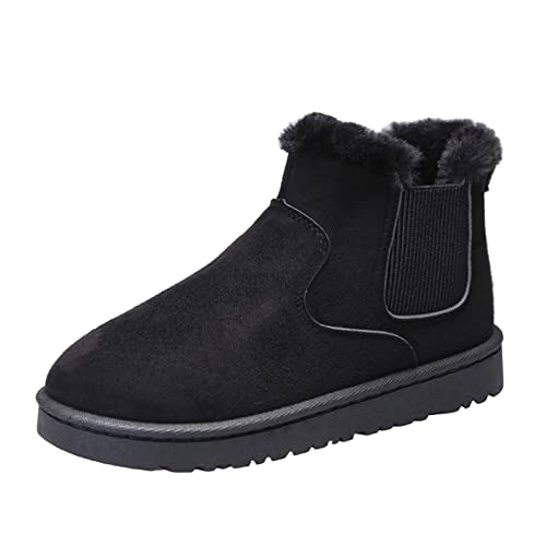 Hausschuhe Damen Herren Hausstiefel rutschfest Warm Hüttenschuhe Plüsch Stiefel Outdoor Indoor Bootie Baumwolle Winterhausschuhe Gefüttert Pantoffeln Feste Sohle Hausstiefel für Geburtstag Weinachten von Risaho