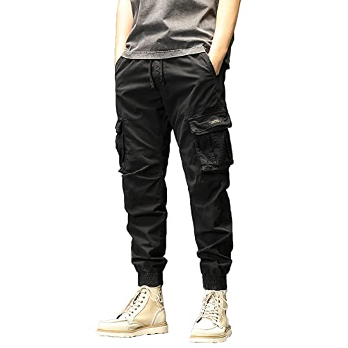 Risaho Cargo Jogginghose Herren: Herren Gefüttert Winterhose Outdoor Softshellhose Wasserdicht Winddicht Hose mit Innenfleece Jadghose Funktionshose für Camping, Skiing, Angeln von Risaho