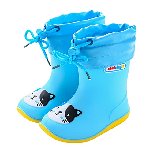 Risaho Casual Baby Kids Easy On Regenschuhe Stiefel für Kleinkinder Thermostiefel Kinder (W2-P, 25 Toddler) von Risaho