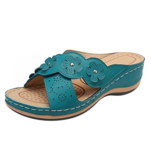 Risaho Damen Sandalen Sommer Wandersandalen Freizeit Plateau rutschfeste Sandaletten Sportsandalen Wanderschuhe für Sport Strand 35-42 EU von Risaho