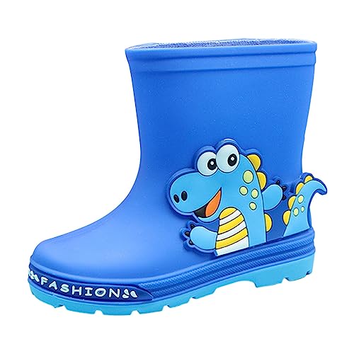 Risaho Gummistiefel Kinder : Unisex Halbschaft Extra Weit Gummistiefel Rain Boots Halbhoch Gefüttert Gummistiefel Kinder Regenstiefel Leicht Kinder Gummistiefel (A4-Blue, 33 Big Kids) von Risaho