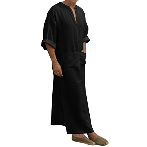 Risaho Male Anzug Zweiteilig Saudi-Arabien Muslim Kleid Arabisch Nahost Robe Set Lange Ärmel Herren Muslim Robe Gebetskleidung Dubai Robe Islamische-kostüm Muslimische Hosen Anzug Herren von Risaho