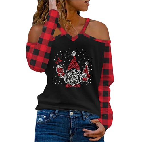 Weihnachts Tshirt Damen Große Größen Shirt Frauen Oversize Weihnachtsbaum Graphic Tees Plus Size Top von Risaho