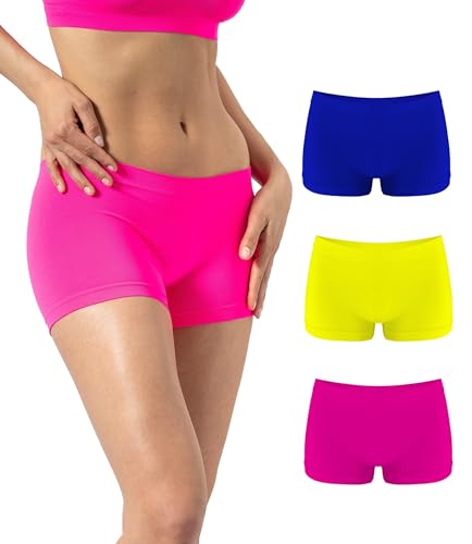 Risalti Boxershorts Damen Nahtlos Aus Microfaser 3 Stück - Hot Pants Unterwäsche, Bequeme Panties Damen, Shorts Weicher Als Unterhosen Baumwolle, Seamless Panty, Boxer Atmungsaktiv - Made in Italy von Risalti