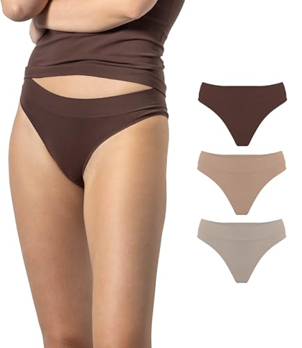 Risalti Brazilian Slip Unterwäsche Frauen Microfaser 3 Stück - String Tanga Set, Damen Unterhosen, Nahtlose Slips, Weicher als Tanga Baumwolle - Made in Italy von Risalti