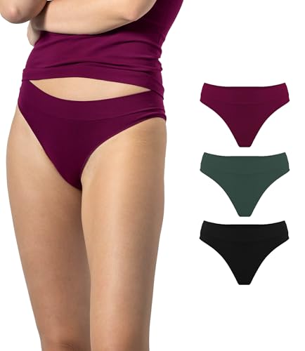 Risalti Brazilian Slip Unterwäsche Frauen Microfaser 3 Stück - String Tanga Set, Damen Unterhosen, Nahtlose Slips, Weicher als Tanga Baumwolle - Made in Italy von Risalti