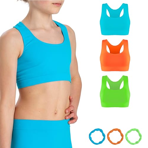 Risalti Bustier Mädchen Olympic Mikrofaser 3 STK - Sport Top Mädchen, Mädchen Bustier, Crop Top Mädchen, BH Mädchen, Tops Für Mädchen, Tank Tops Nahtlose, Armbänder Gratis - Made In Italy von Risalti