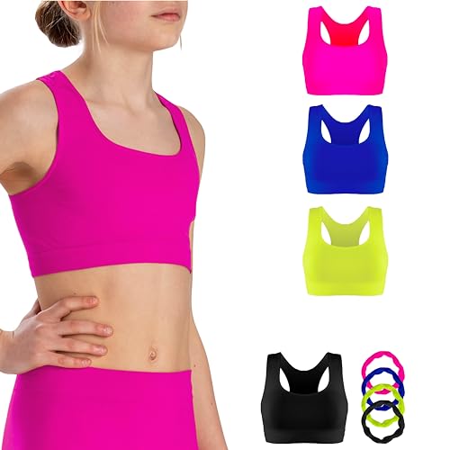 Risalti Bustier Mädchen Olympic Mikrofaser 3 STK - Sport Top Mädchen, Mädchen Bustier, Crop Top Mädchen, BH Mädchen, Tops Für Mädchen, Tank Tops Nahtlose, Armbänder Gratis - Made In Italy von Risalti