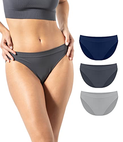 Risalti Unterhosen Damen Low Rise Mikrofaser Slips 3 STK - Seamless Slips Damen, Damen Unterwäsche, Weicher als Baumwoll Unterwäsche Damen, Atmungsaktiv - Made in Italy von Risalti