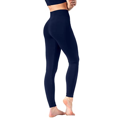 Risalti Damen Leggings Bauch Weg Plus Abdeckend - High Waist Contouring Stretch-Microfaser, Undurchsichtige Sport Leggings Damen Nahtlos - Made in Italy von Risalti