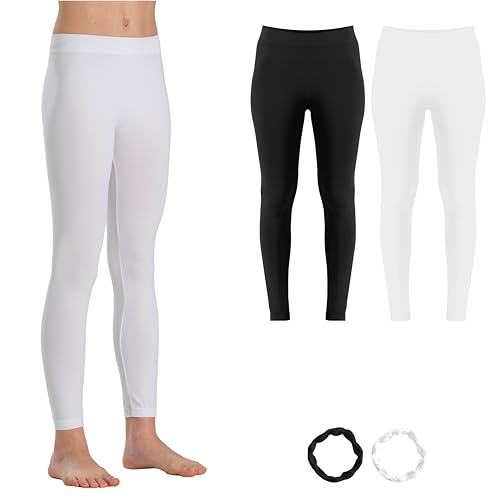 Risalti Leggings Mädchen Lang Microfibre 2 STK - Leggings Für Mädchen, Sporthose Mädchen, Sport Leggings Mädchen, Kinder Leggings Mädchen Nahtlose, Armbänder Gratis - Made In Italy von Risalti