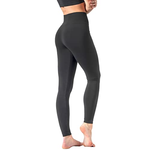 Risalti Leggings Damen Bauch Weg Plus Abdeckend - Leggings Damen High Waist Contouring Stretch-Microfaser, Undurchsichtige Sport Leggings Damen Nahtlos - Made in Italy von Risalti