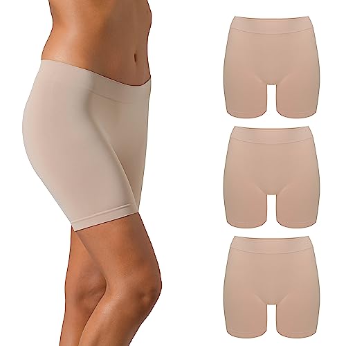 Risalti Radlerhose Damen Kurz Für Kleid Anti Scheuern 3 STK - Nur Die Reibungslos Shorts Microfaser, Anti Scheuern Oberschenkel Damen, Oberschenkel Reiben Schutz - Made in Italy von Risalti