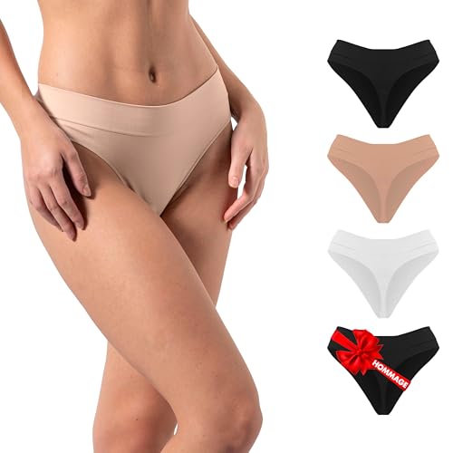 Risalti String Tanga Damen Set Unterwäsche Frauen Microfaser-Slip 3 Stück - Damen Unterhosen, Seamless Slips Damen, Damen Unterwäsche, Atmungsaktiv - Made in Italy von Risalti
