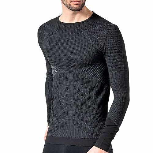 Risalti Thermoshirt Funktionsunterwäsche Herren Langarm Energy - Thermo Muskelshirts Herren Elastische, Compression Shirt und atmungsaktive, Nahtloses Herren Unterwäsche - Made in Italy von Risalti