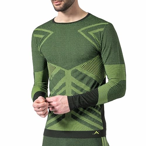 Risalti Thermoshirt Funktionsunterwäsche Herren Langarm Energy - Thermo Muskelshirt Elastisch, Compression Shirt Atmungsaktiv, Nahtlose Unterwäsche - Made in Italy von Risalti