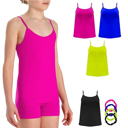 Risalti Unterhemden Mädchen Spaghetti Microfaser 3 Stk - Top Mädchen, Tops Für Mädchen, Unterhemd Mädchen, Tops Mädchen, Unterwäsche Für Mädchen Nahtlose, Armbänder Gratis - Made in Italy von Risalti