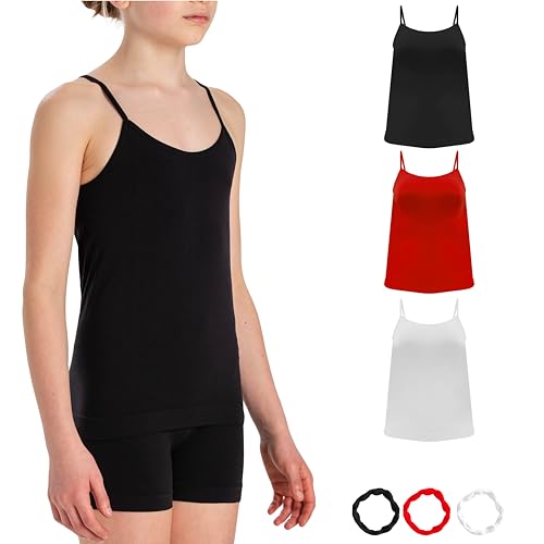 Risalti Unterhemden Mädchen Spaghetti Microfaser 3 STK - Top Mädchen, Tops Für Mädchen, Unterhemd Mädchen, Tops Mädchen, Unterwäsche Für Mädchen Nahtlose, Armbänder Gratis - Made in Italy von Risalti