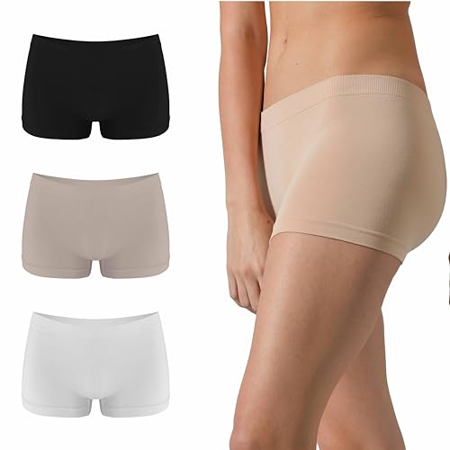 Risalti Unterhosen Damen Boxershorts Damen Bambus 3 STK - Pantys Damen, Unterwäsche Frauen Weicher als Unterhosen Damen Baumwolle, Damen Boxershorts, Hotpants Damen Unterwäsche - Made in Italy von Risalti