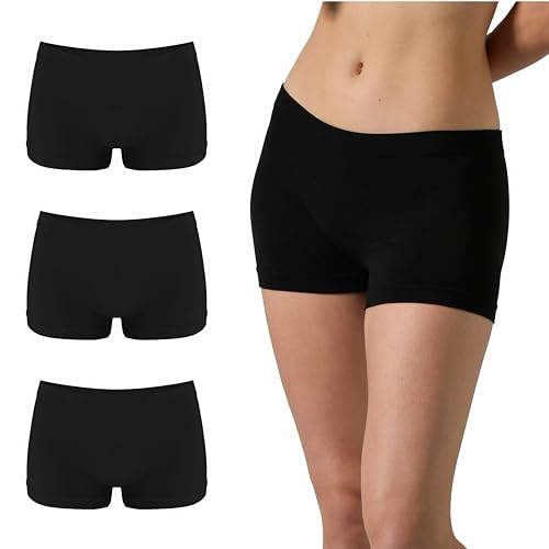 Risalti Unterhosen Damen Boxershorts Damen Bambus 3 STK - Pantys Damen, Unterwäsche Frauen Weicher als Unterhosen Damen Baumwolle, Damen Boxershorts, Hotpants Damen Unterwäsche - Made in Italy von Risalti