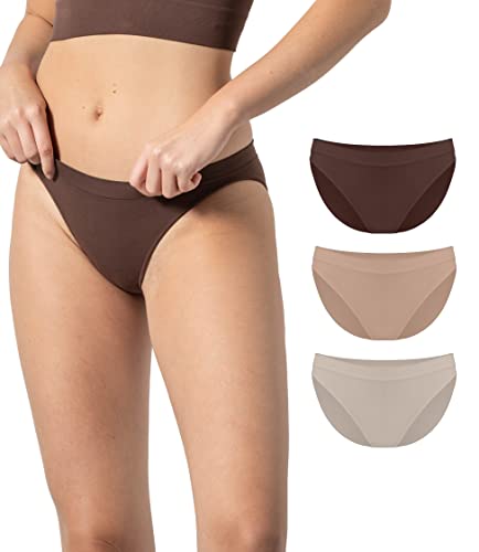 Risalti Damen Slips Nahtlos Microfaser Low Waist 3er Pack – Unterhosen Damen Ohne Naht Und Etiketten, Seamless Unterwäsche, Atmungsaktiv, Bequeme Panties Für Alltag Und Sport - Made In Italy von Risalti