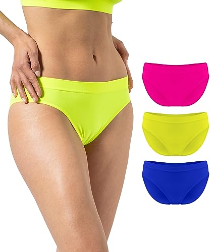 Risalti Damen Slips Nahtlos Microfaser 3er Pack – Unterhosen Damen Ohne Naht Und Etiketten, Seamless Unterwäsche, Atmungsaktiv, Bequeme Panties Für Alltag Und Sport - Made In Italy von Risalti