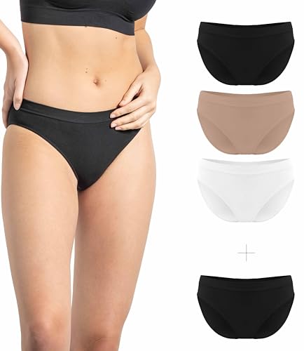 Risalti Unterhosen Damen Mikrofaser-Slips Klassischen 3 STK. - Seamless Slips Damen, Damen Unterwäsche, Weicher als Baumwoll Unterwäsche Damen, Atmungsaktiv - Made in Italy von Risalti