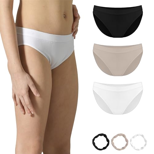 Risalti Unterhosen Mädchen Slips aus Microfaser 3Stk – Unterwäsche für Mädchen Atmungsaktive, Nahtlose Slips Bequeme und Elastische, Bunte Armbänder – Made in Italy von Risalti