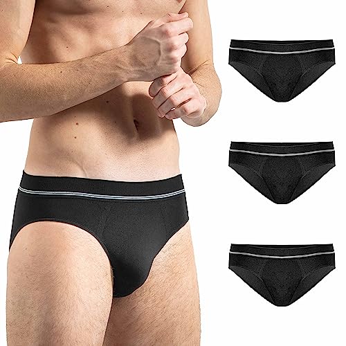 Risalti Unterhosen Männer Slip aus Mikrofaser 3 STK - Herren Unterhosen, atmungsaktiver als Unterhosen Männer Baumwolle, Nahtloser Herren Slip, Männer Unterhosen, Slip Herren - Made in Italy von Risalti