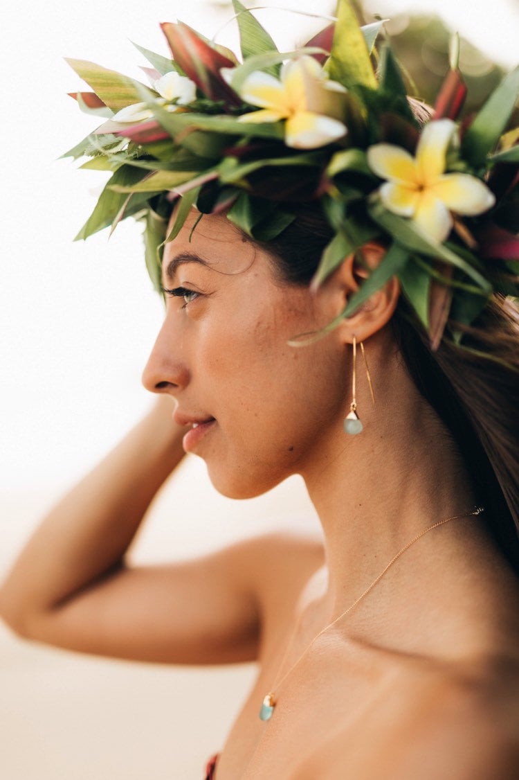 Seeglas Einfädler Ohrringe Seeglas Einfädler Ohrringe von RiseHawaii