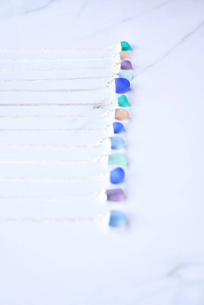 sterling Silber Meer Glasanhänger sterling Silber Meer Glasanhänger von RiseHawaii