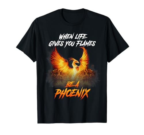Rising Phoenix Flames Fire Bird Rebirth Mythische Frauen Männer T-Shirt von Rising Phoenix Flames Fire Bird Rebirth Mythical