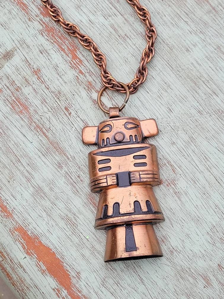 Bell Trading Company 1960Er Jahre Kupfer Kachina Halskette Bell Trading Company 1960Er Jahre Kupfer Kachina Halskette von RisingThunderJewelry