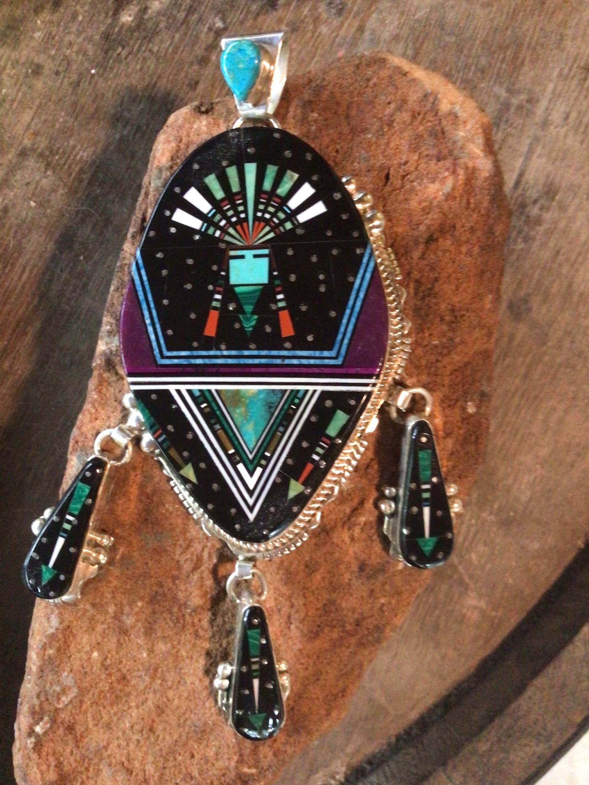 Ray Jack Night Sky Kachina Anhänger von RisingThunderJewelry