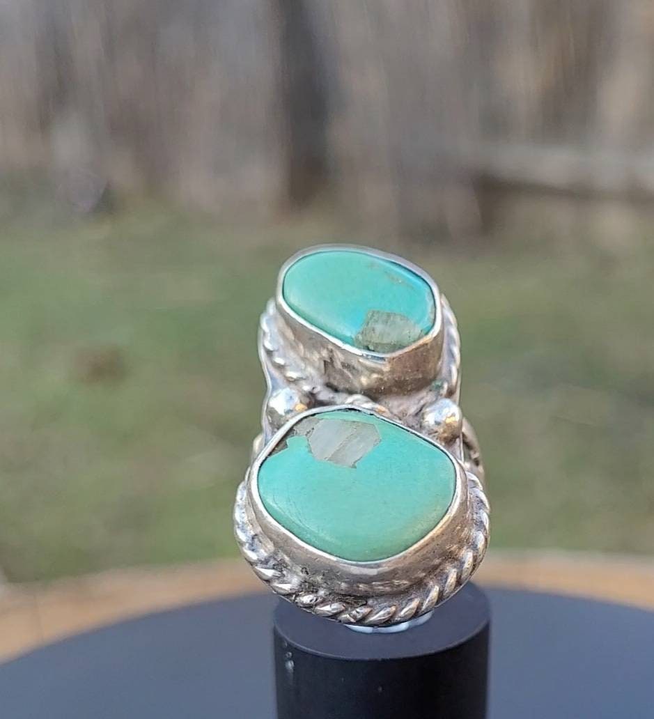 Vintage 2 Stein Türkis Ring Vintage 2 Stein Türkis Ring von RisingThunderJewelry