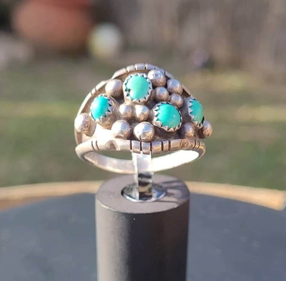 Vintage 4 Stein Türkis Ring Vintage 4 Stein Türkis Ring von RisingThunderJewelry