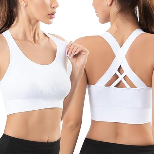 Risipu Sport-BHS für Frauen hohe Unterstützung Nahtlose BHS mit abnehmbaren (DE/NL/SE/PL, Alphanumerisch, S, Regular, Regular, fig. reaktionär) von Risipu