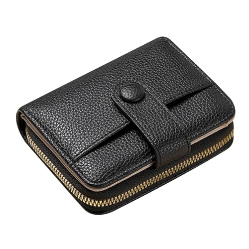 Risipu Damen Kleine Soft Leder Geldbörse, RFID Blockierende Mini Geldbörse mit Großem Reißverschluss Münzfach von Risipu