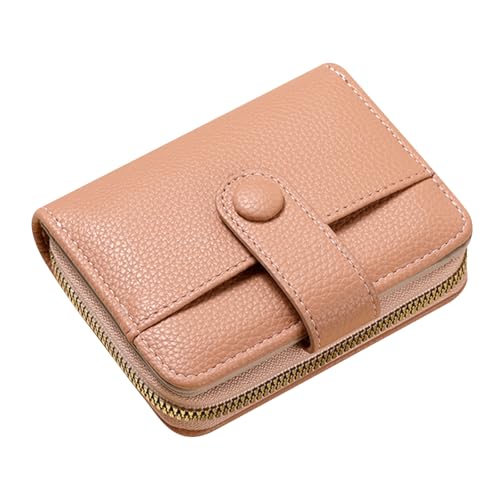 Risipu Damen Kleine Soft Leder Geldbörse, RFID Blockierende Mini Geldbörse mit Großem Reißverschluss Münzfach von Risipu
