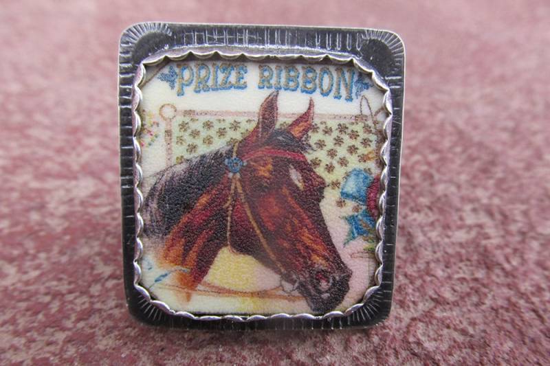 Preis Band Pferd Cocktail Ring Aus Sterling Silber Und Schrumpffolie Reiter Cowgirl Schmuck von RistraRanch
