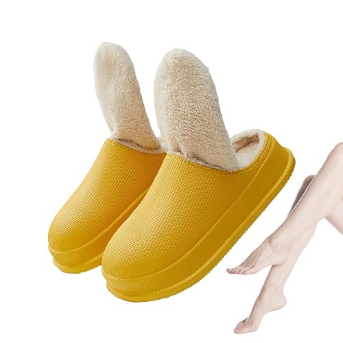 Damen Winterhausschuhe - Warme Plüsch-Slip-On-Schuhe | Indoor Outdoor Clog Flauschige Winter-Hausschuhe für Männer und Frauen Ristyur von Ristyur